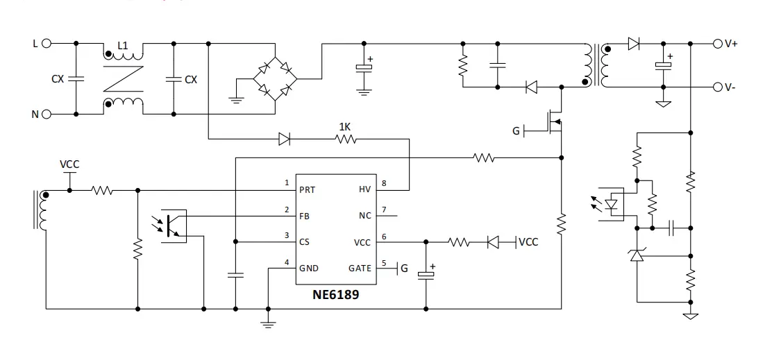NE6189 具有3 倍峰值功率的SSR反激控制器 