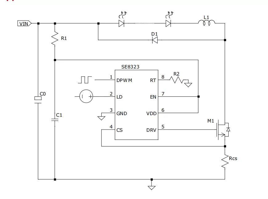 SE8323  Buck   80V  6A LED恒流驱动，支持PWM和模拟调光
