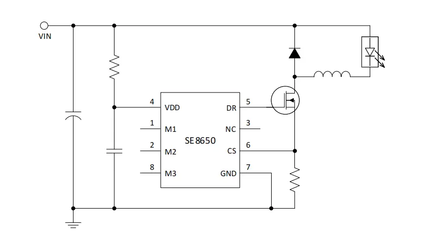 SE8650  Buck 80V 6A 全亮 半亮 爆闪车灯驱动